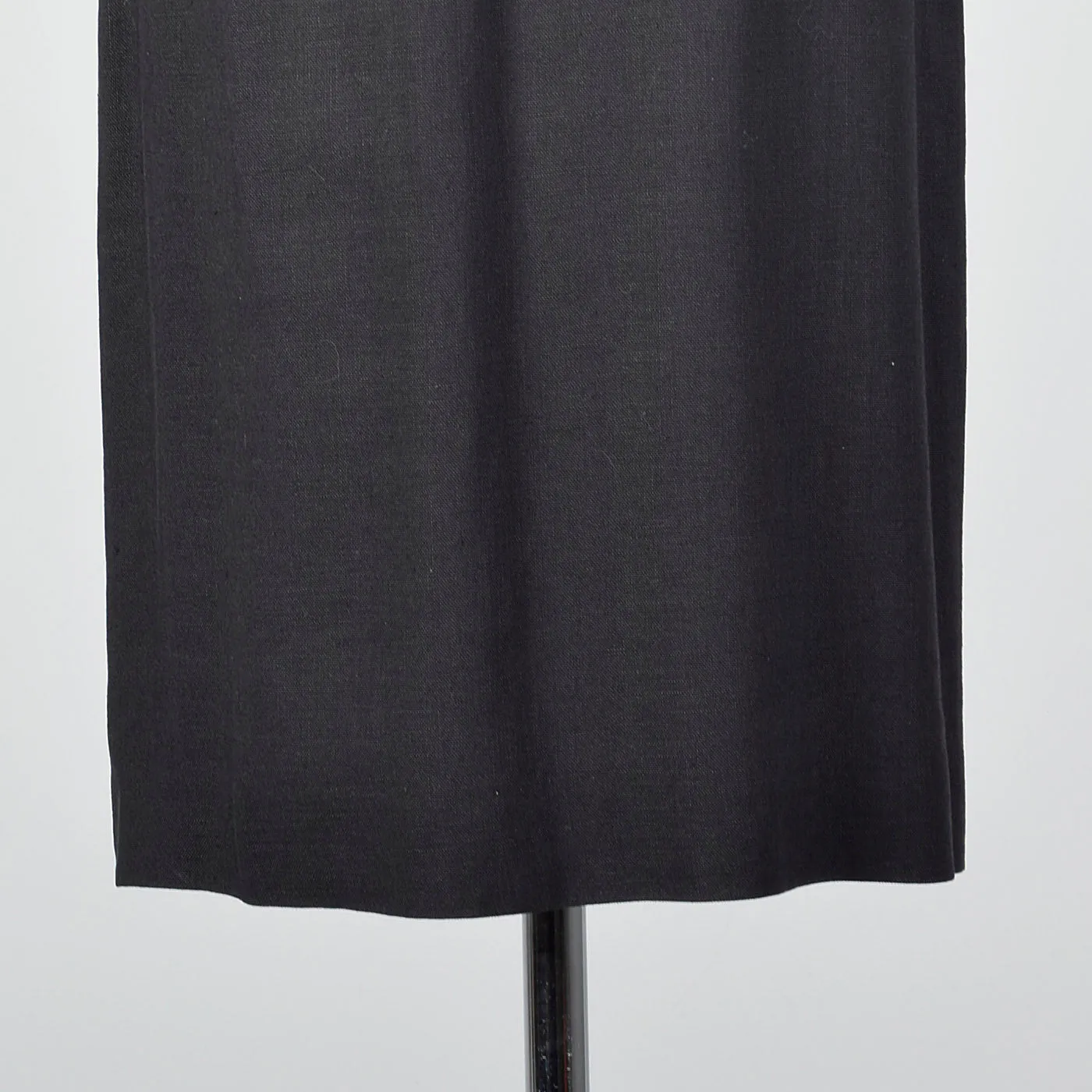 1950s Black Pencil Dress with Pussybow