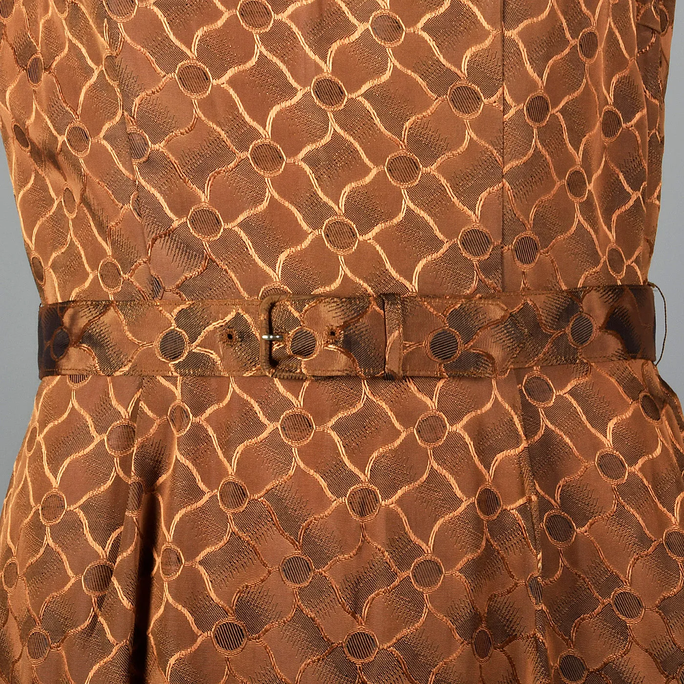 1950s Bronze Pencil Dress