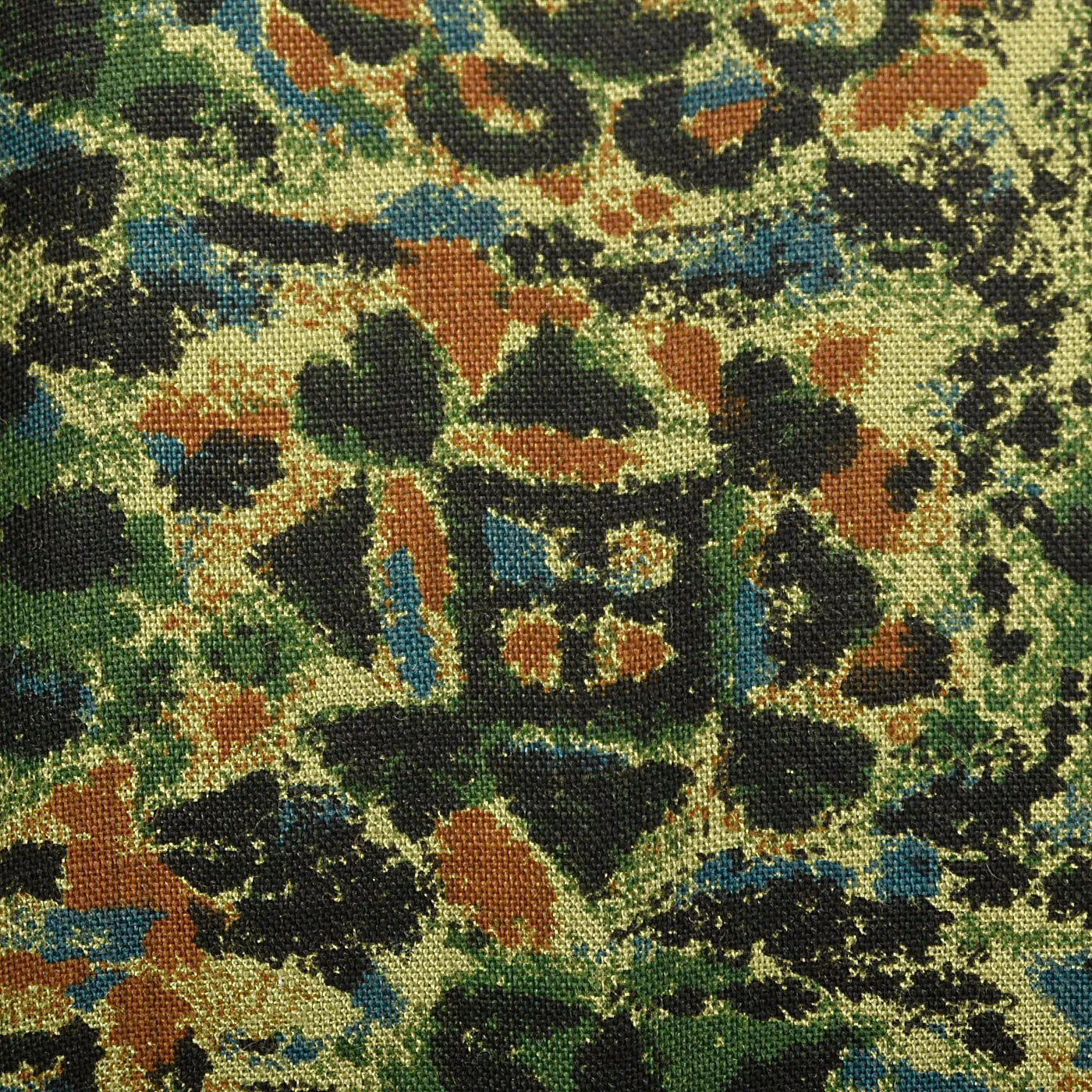 1950s Green Print Day Dress with Dolman Sleeves
