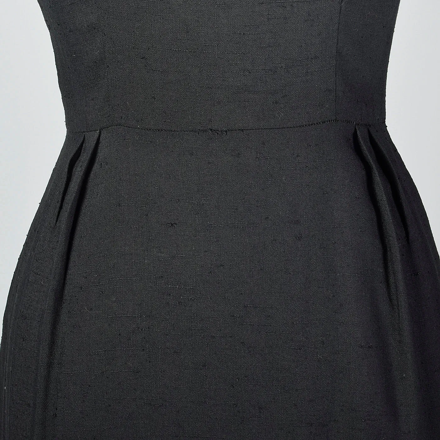 1950s Little Black Dress with White Topstitching