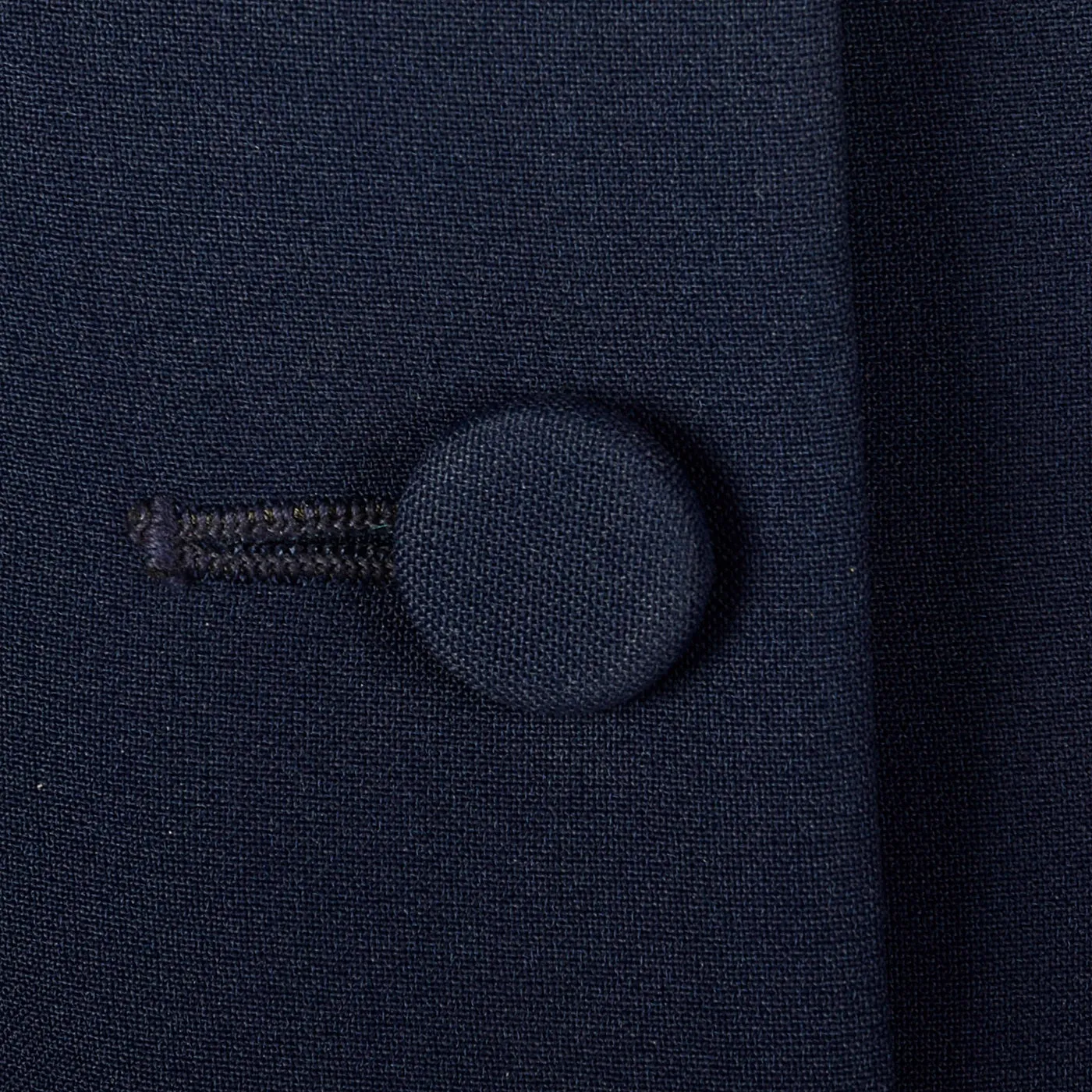 1950s Navy Blue Dress with Large Collar and Cuffs