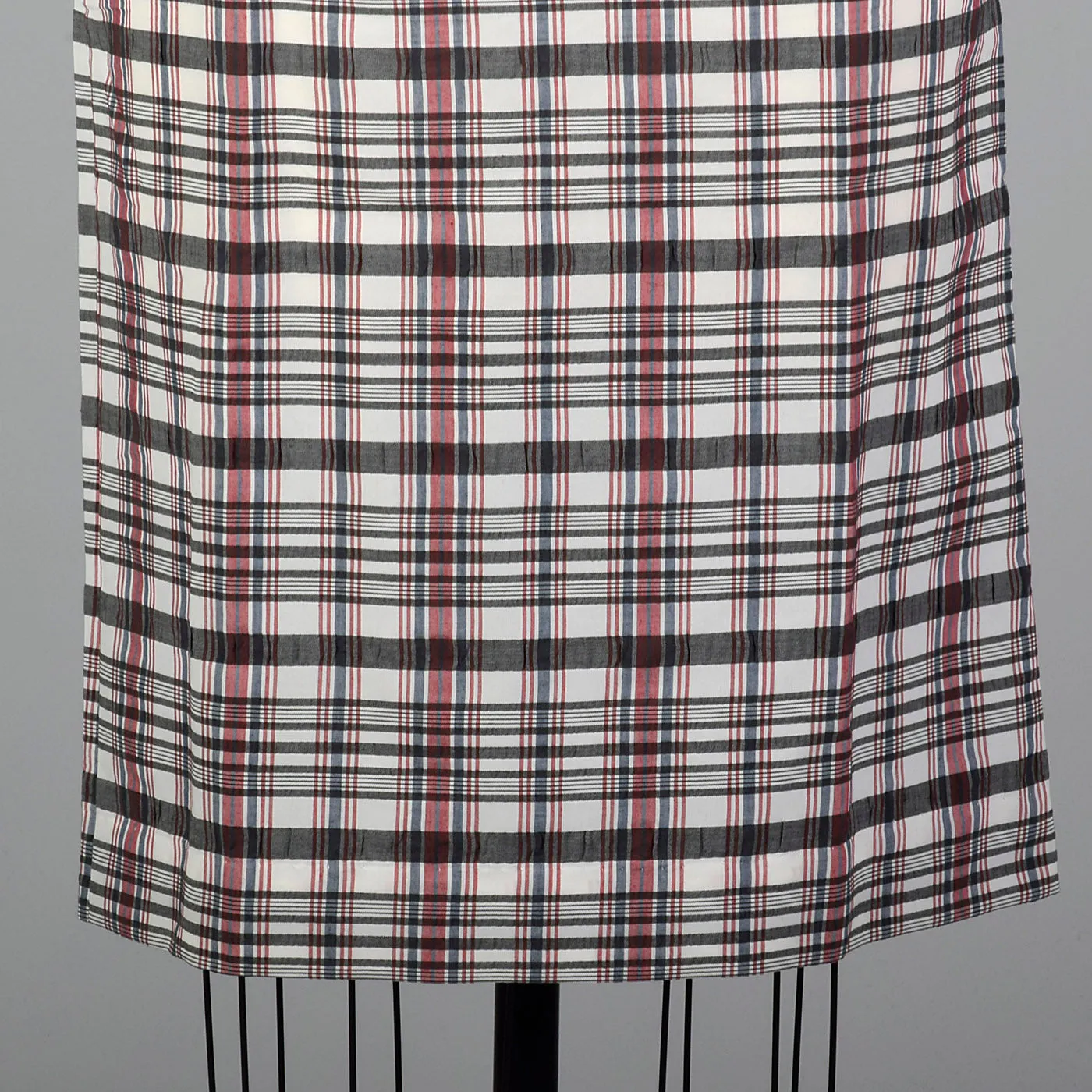 1960s Deadstock Plaid Blouse and Skirt Set
