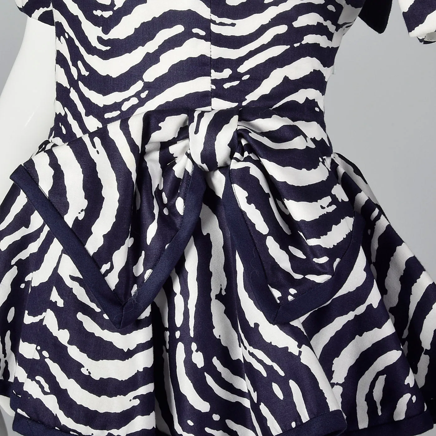 1980s I. Magnin Pencil Dress with Huge Sleeves