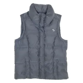 ABERCROMBIE & FITCH Insulated Mens Puffer Gilet Blue 80s L