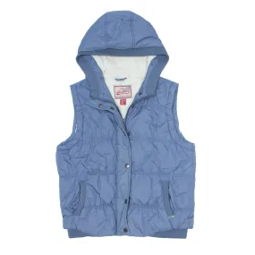 ATTRATTIVO Insulated Sherpa Lined Puffer Gilet Blue Nylon Womens UK 10