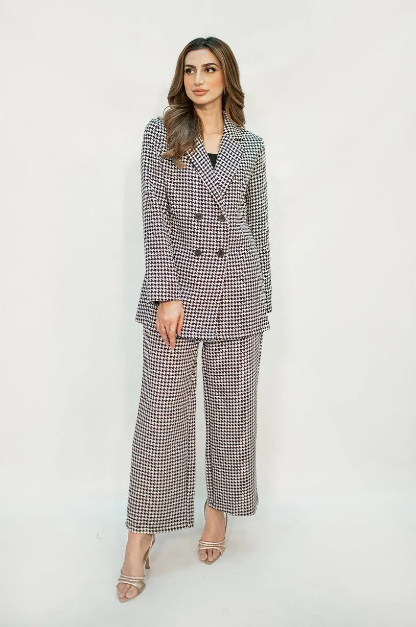 Autumn Winter '24 - Charlotte Chequered Tweed  Double Breasted Suit