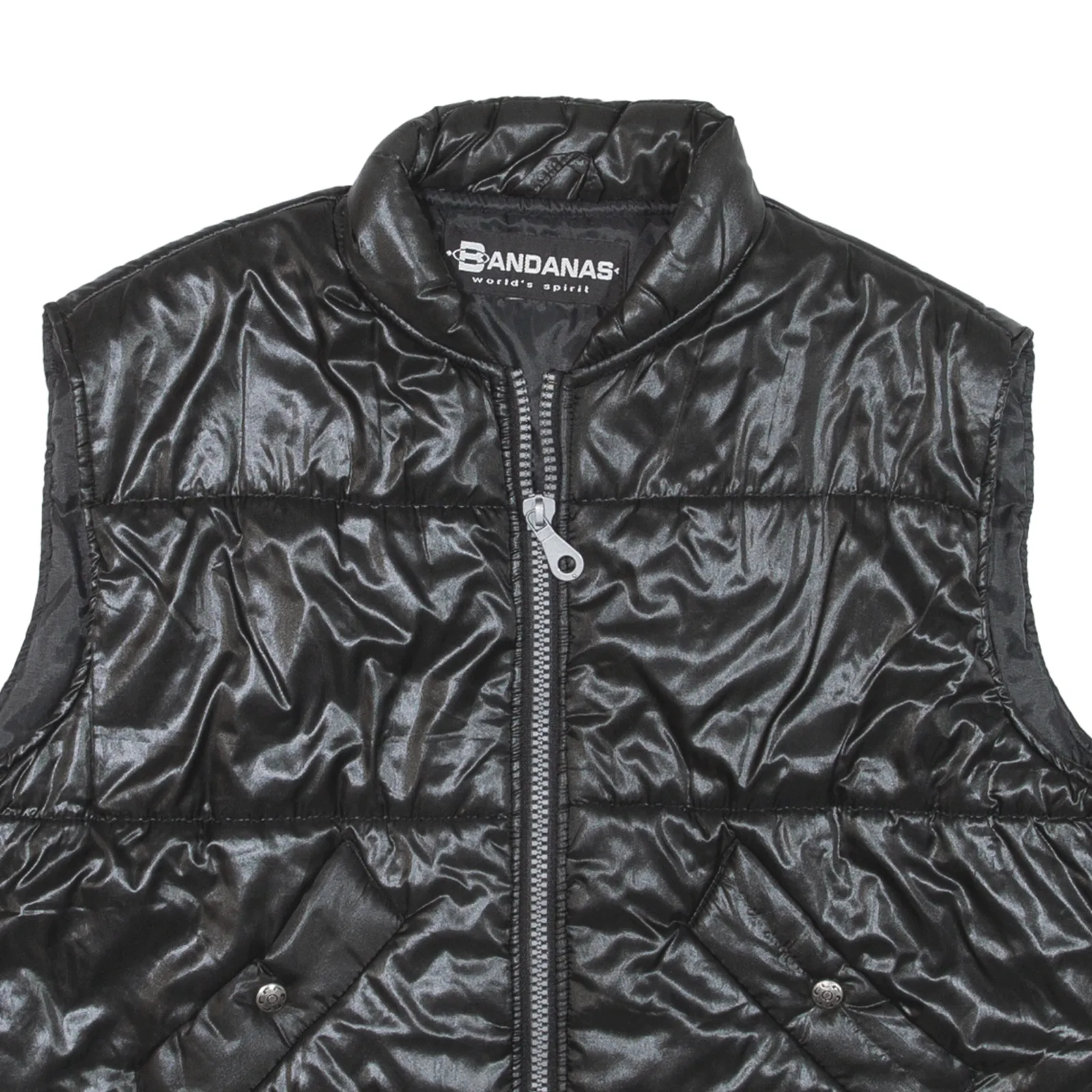 BANDANA Insulated Puffer Gilet Black Nylon Womens L
