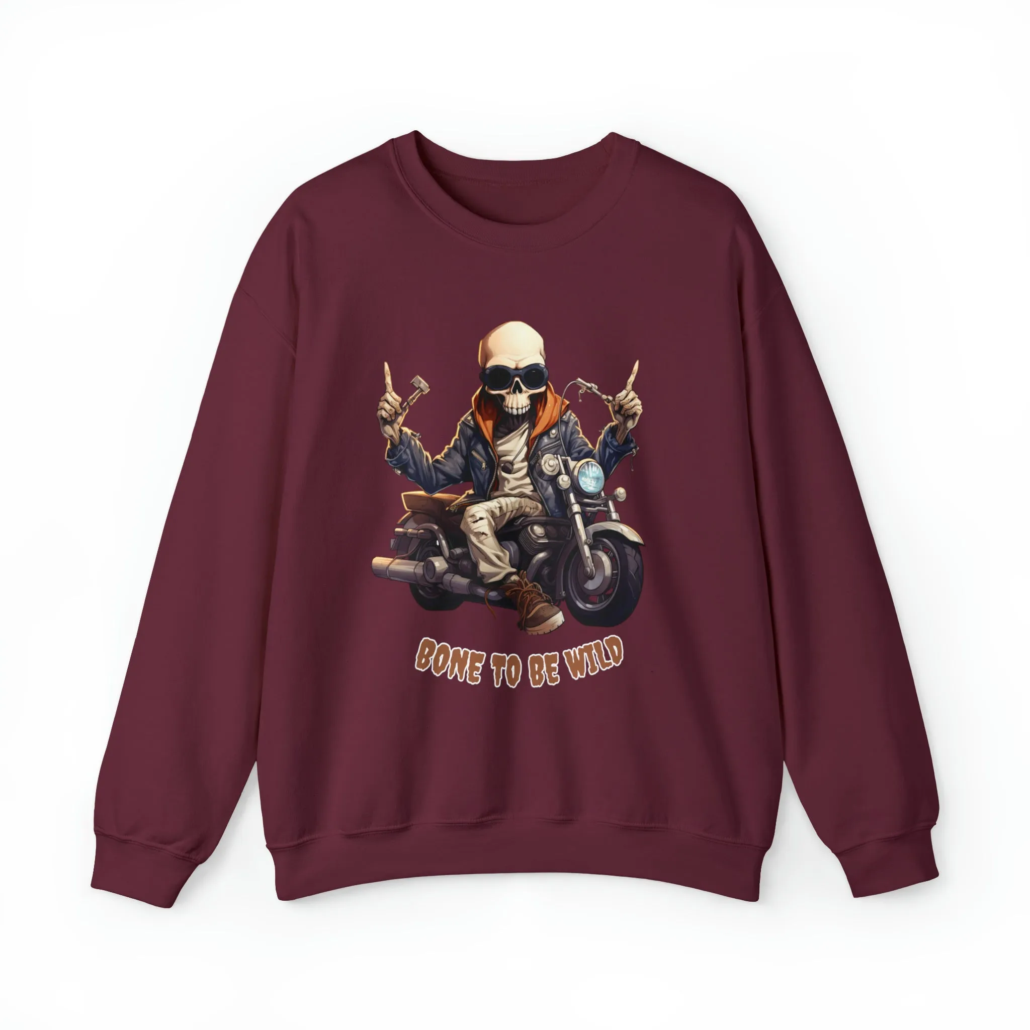 Bone to be Wild, Halloween sweatshirt, Retro Sweatshirt, Cute Sweatshirt, Halloween Sweatshirt, Womens' Halloween, Spooky Sweatshirt