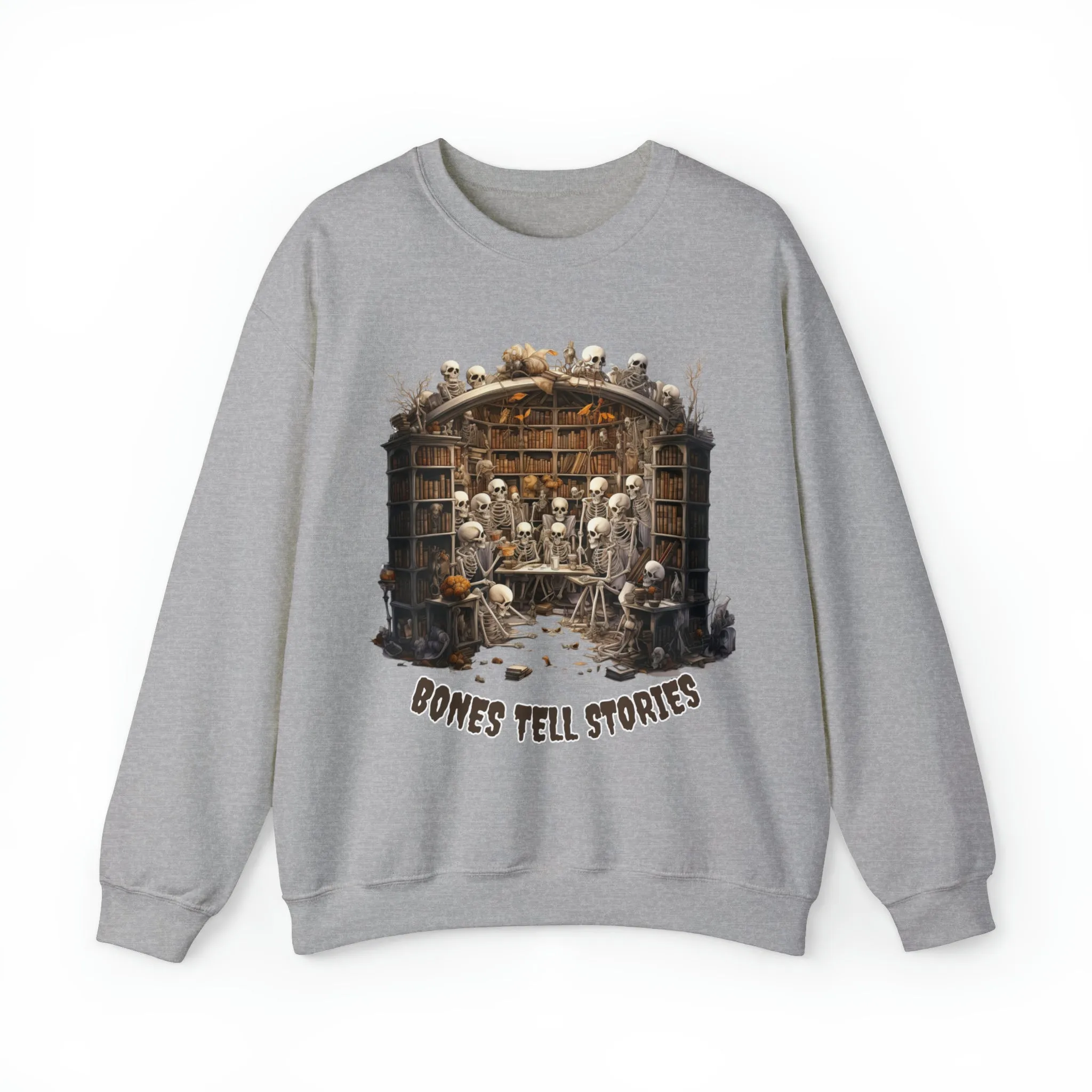 Bones Tell Stories, Retro Sweatshirt, Cute Sweatshirt, Halloween Sweatshirt, Womens' Halloween, Spooky Sweatshirt, Halloween Party