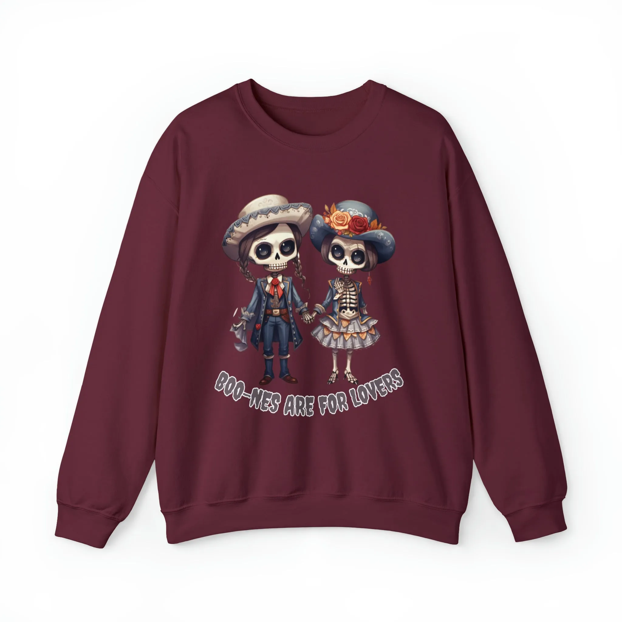 Boo-nes Are for Lovers, Retro Sweatshirt, Cute Sweatshirt, Halloween Sweatshirt, Womens' Halloween, Spooky Sweatshirt, Halloween Party