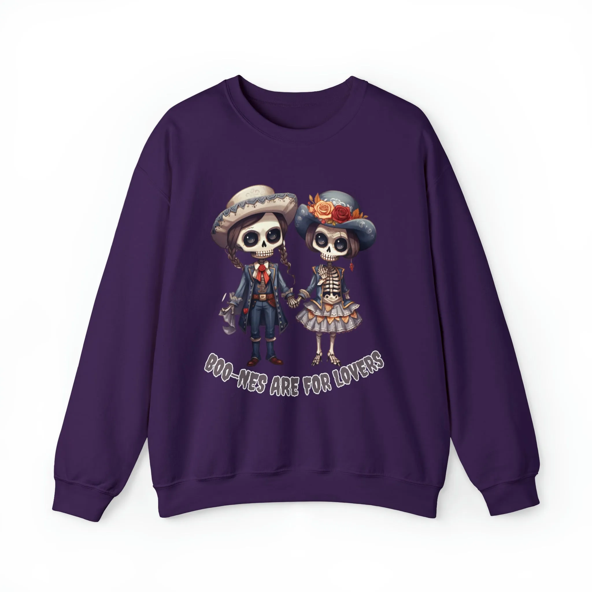 Boo-nes Are for Lovers, Retro Sweatshirt, Cute Sweatshirt, Halloween Sweatshirt, Womens' Halloween, Spooky Sweatshirt, Halloween Party