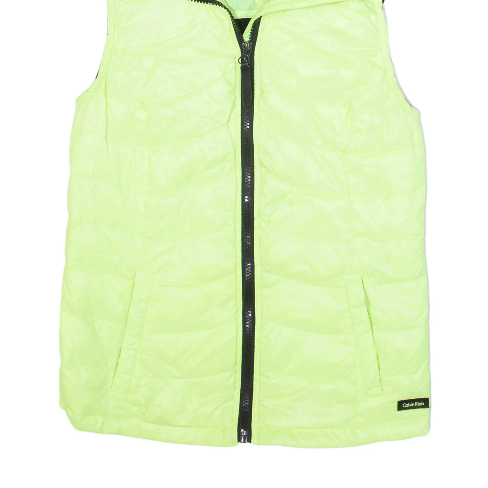 CALVIN KLEIN Insulated Puffer Gilet Yellow Nylon Womens S