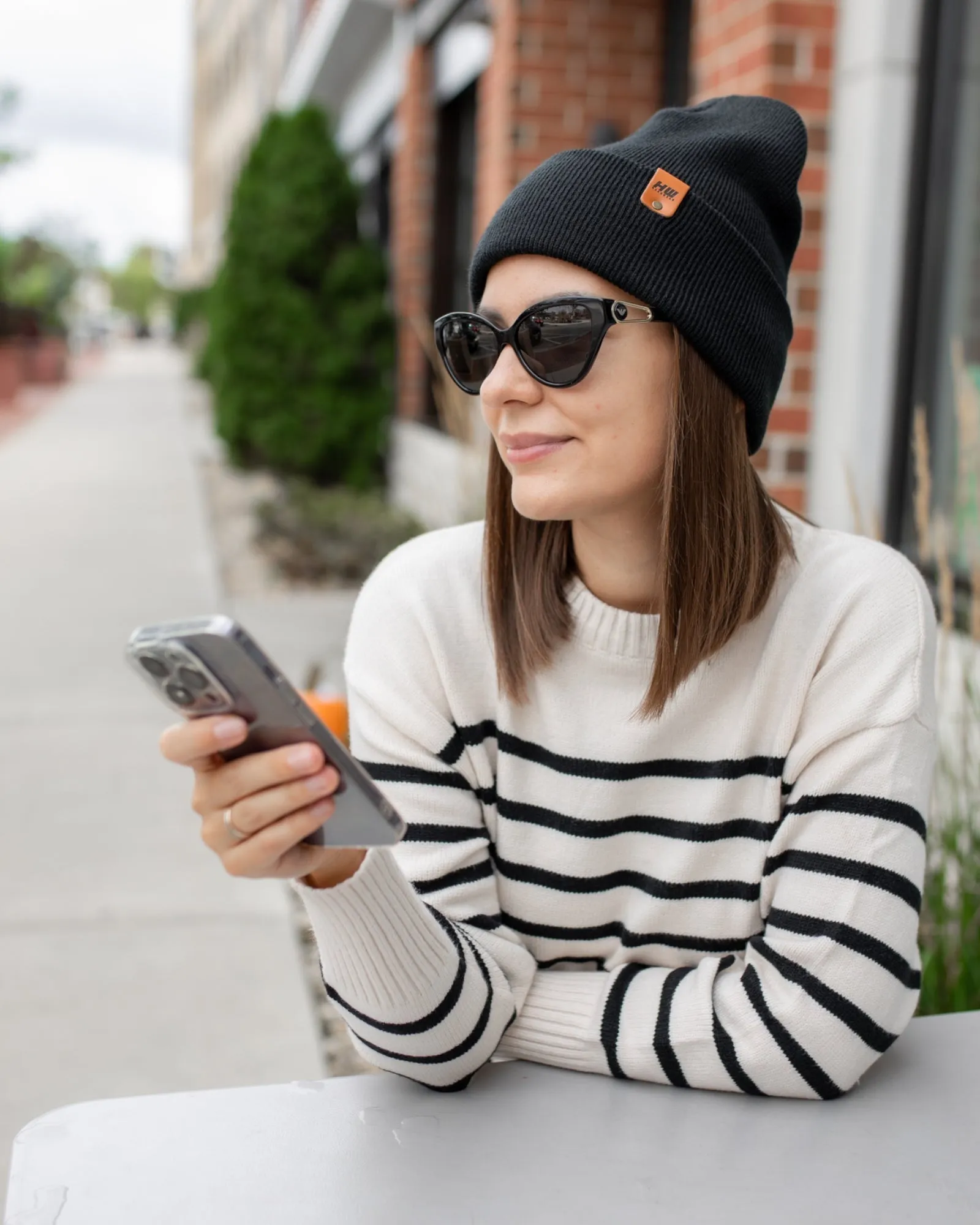 CTD101 HAAKWEAR Knit Cuffed Beanie / Hat - Charcoal Black, Made in USA