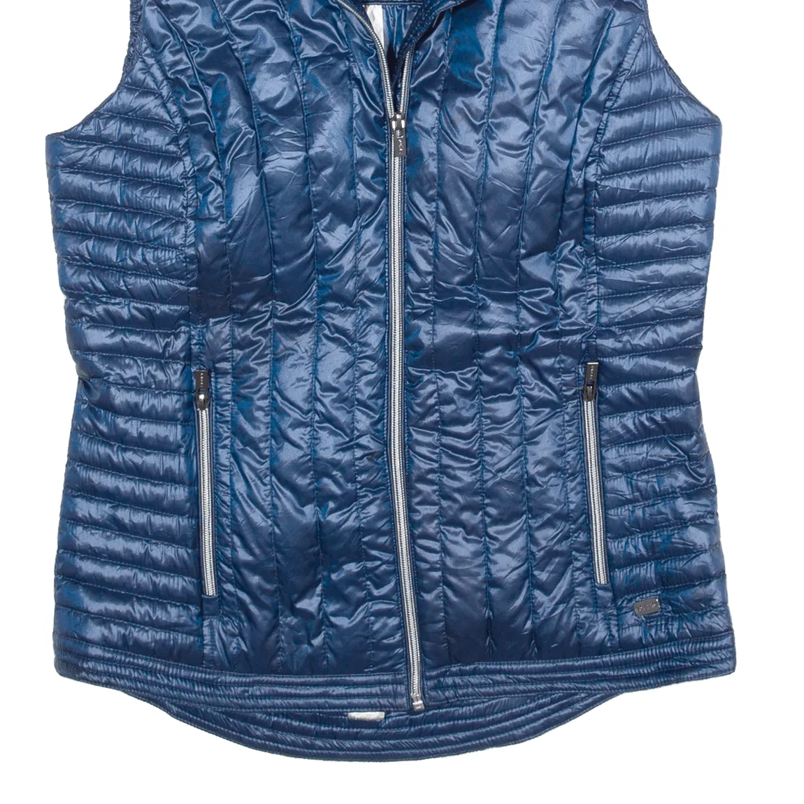 DKNY Down Insulated Puffer Gilet Blue Womens S