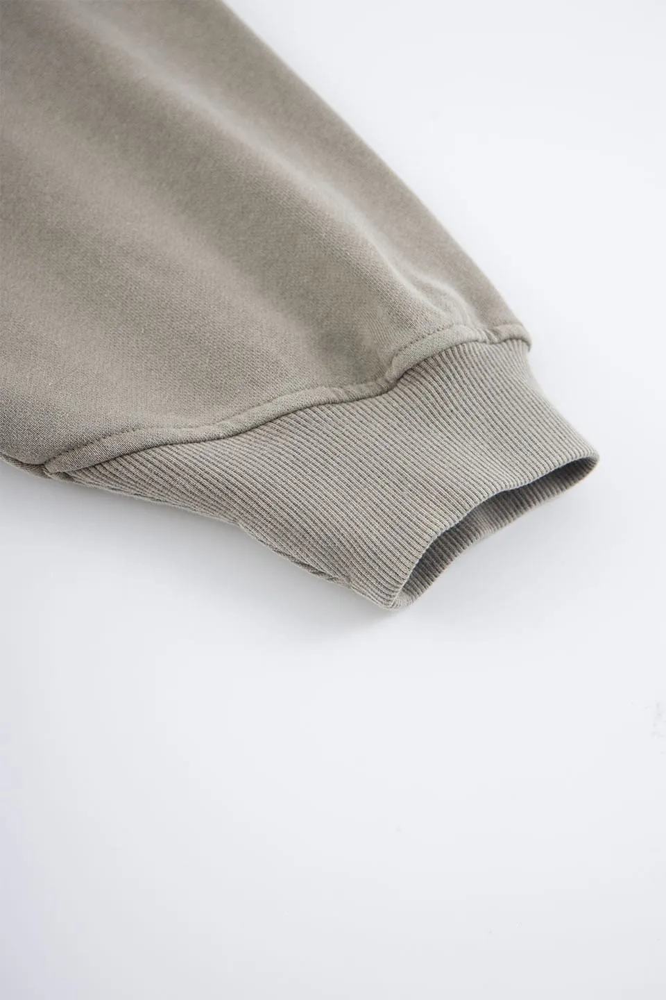 Fleur Leather Patch Zip Hoodie