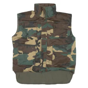FOSTEX GARMENTS Insulated Boys Gilet Green Camouflage XL