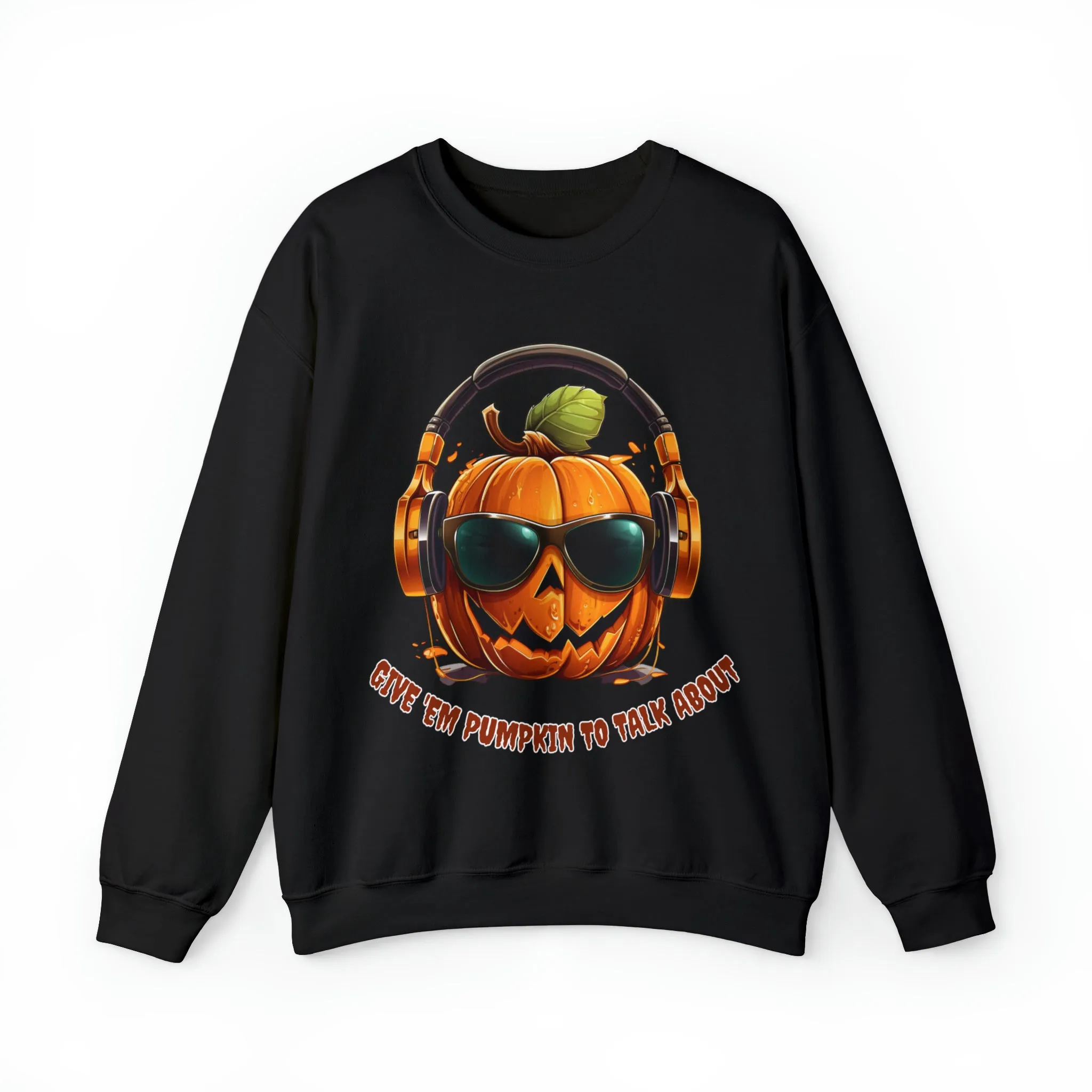 Give 'Em Pumpkin to Talk About, Retro Sweatshirt, Cute Sweatshirt, Halloween Sweatshirt, Womens Halloween, Spooky Sweatshirt,Halloween Party