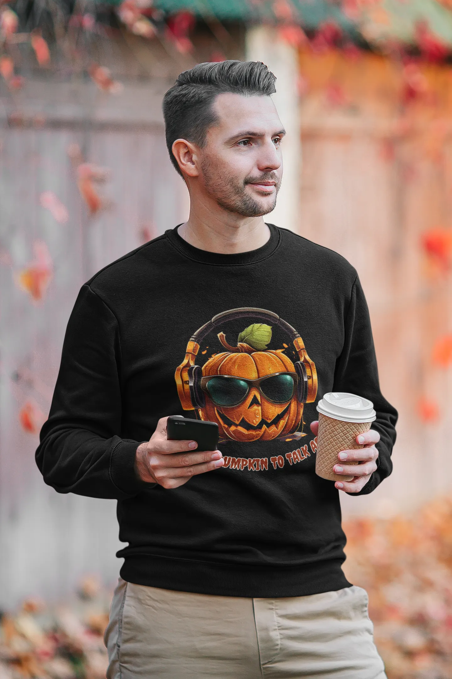 Give 'Em Pumpkin to Talk About, Retro Sweatshirt, Cute Sweatshirt, Halloween Sweatshirt, Womens Halloween, Spooky Sweatshirt,Halloween Party