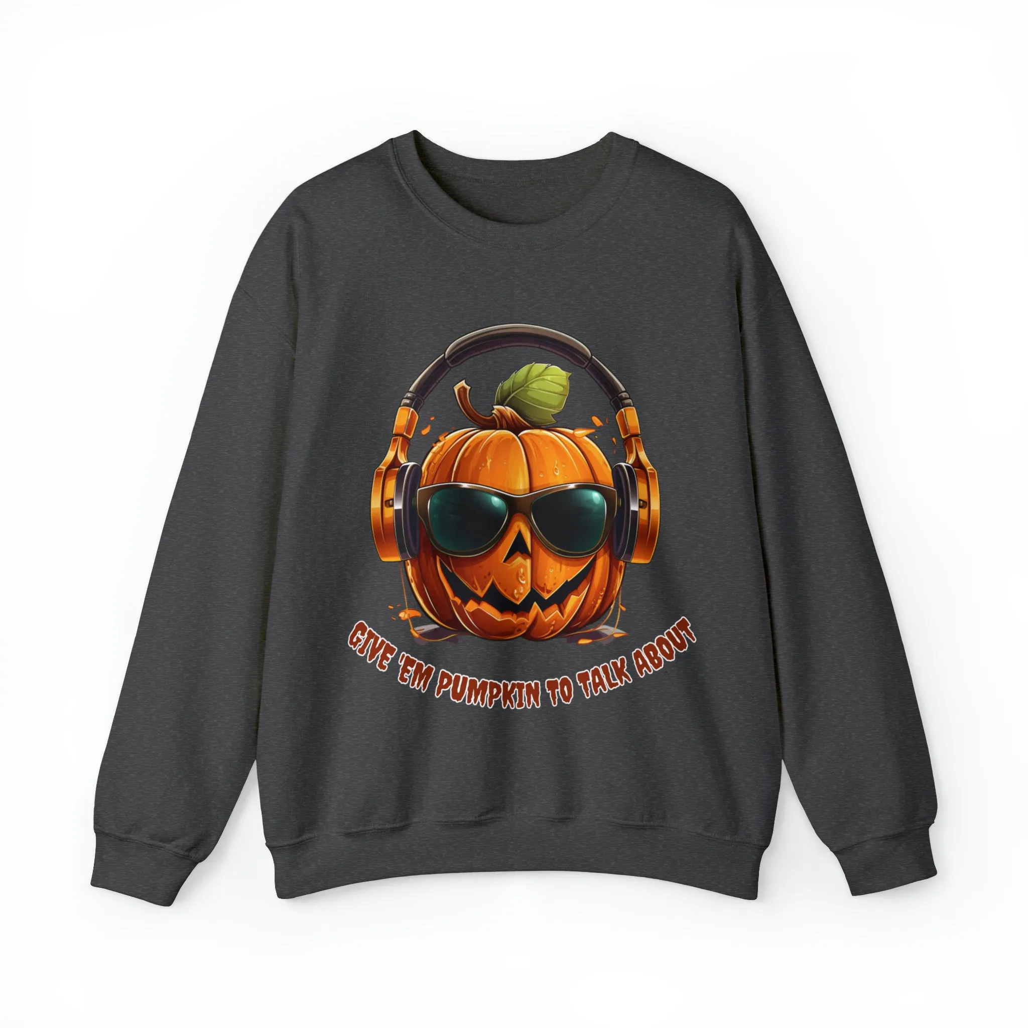 Give 'Em Pumpkin to Talk About, Retro Sweatshirt, Cute Sweatshirt, Halloween Sweatshirt, Womens Halloween, Spooky Sweatshirt,Halloween Party