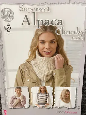 King Cole Supersoft Alpaca Chunky Knitting Pattern Book 1 Ladies Accessories by Jenny Watson