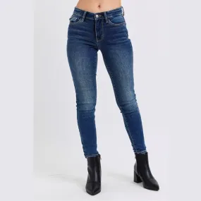 Mid-Rise Waist Skinny Jeans with Thermal Lining