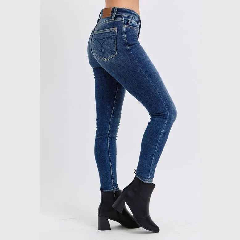 Mid-Rise Waist Skinny Jeans with Thermal Lining