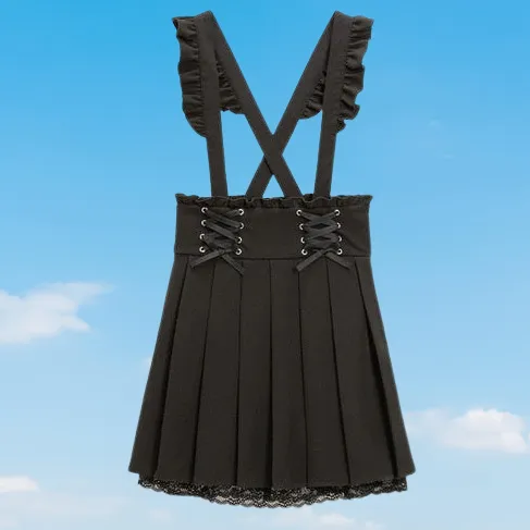 Pastoral Fantasy Finale     Overalls Dress Kawaii Academia Y2K Cottagecore Coquette Fairycore Dollette Princesscore