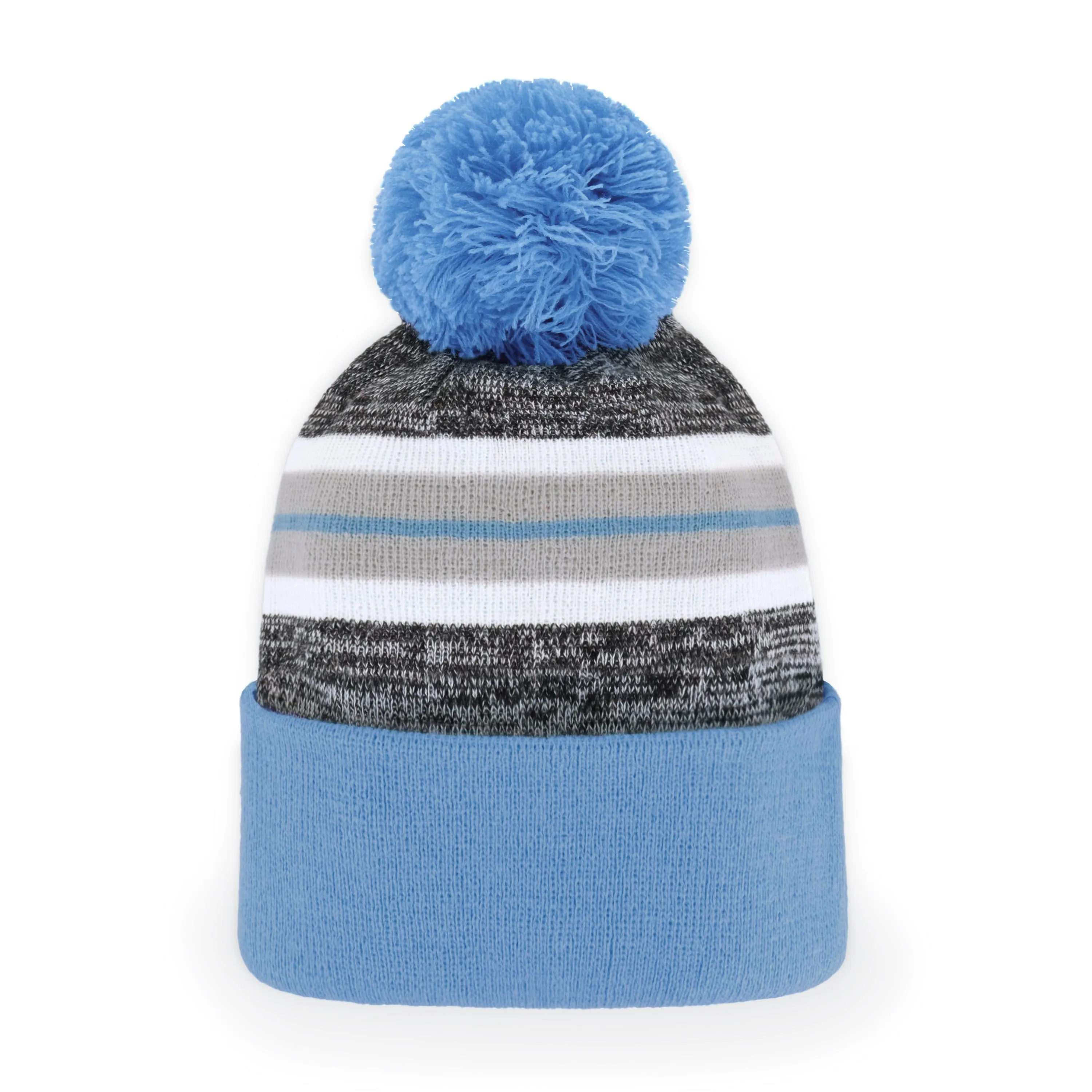 Stripe Sport Pom Beanie
