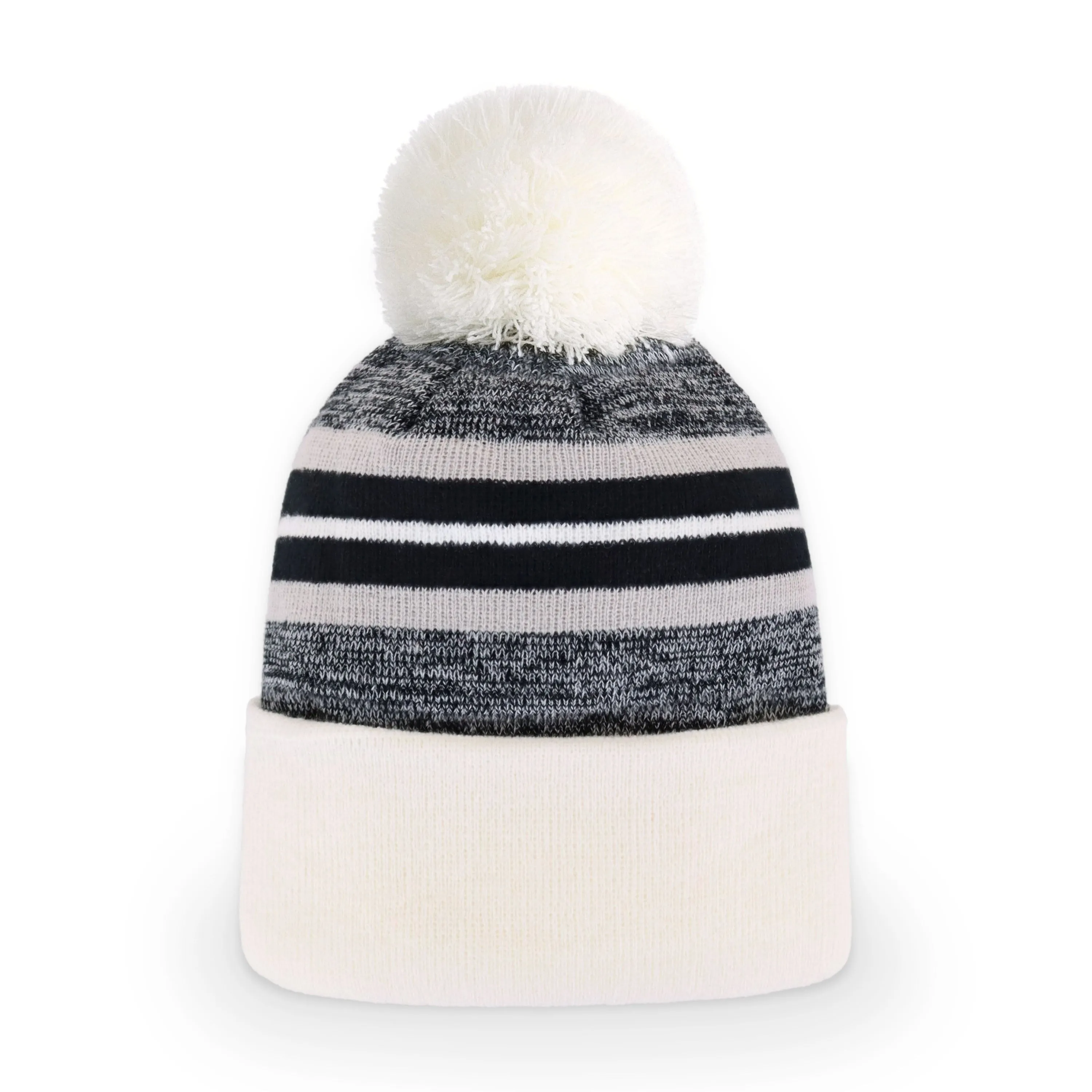 Stripe Sport Pom Beanie
