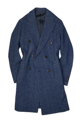 Suitsupply - Inc Blue Wool/Silk/Mohair/Cashmere DB. Coat 50
