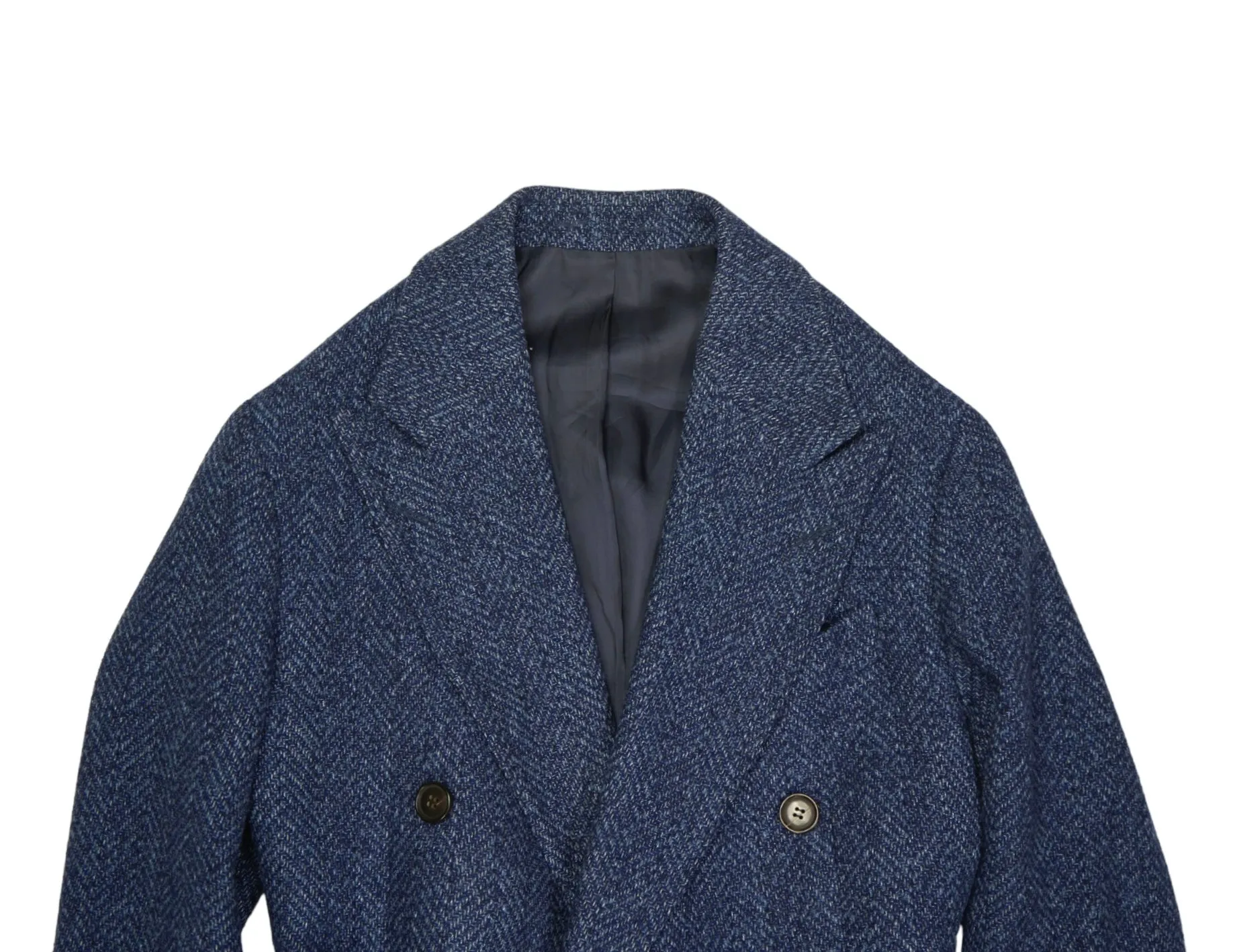 Suitsupply - Inc Blue Wool/Silk/Mohair/Cashmere DB. Coat 50