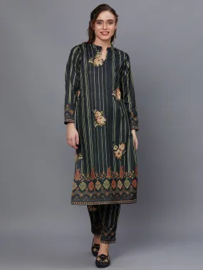 Women Maroon Geometric Winter Set