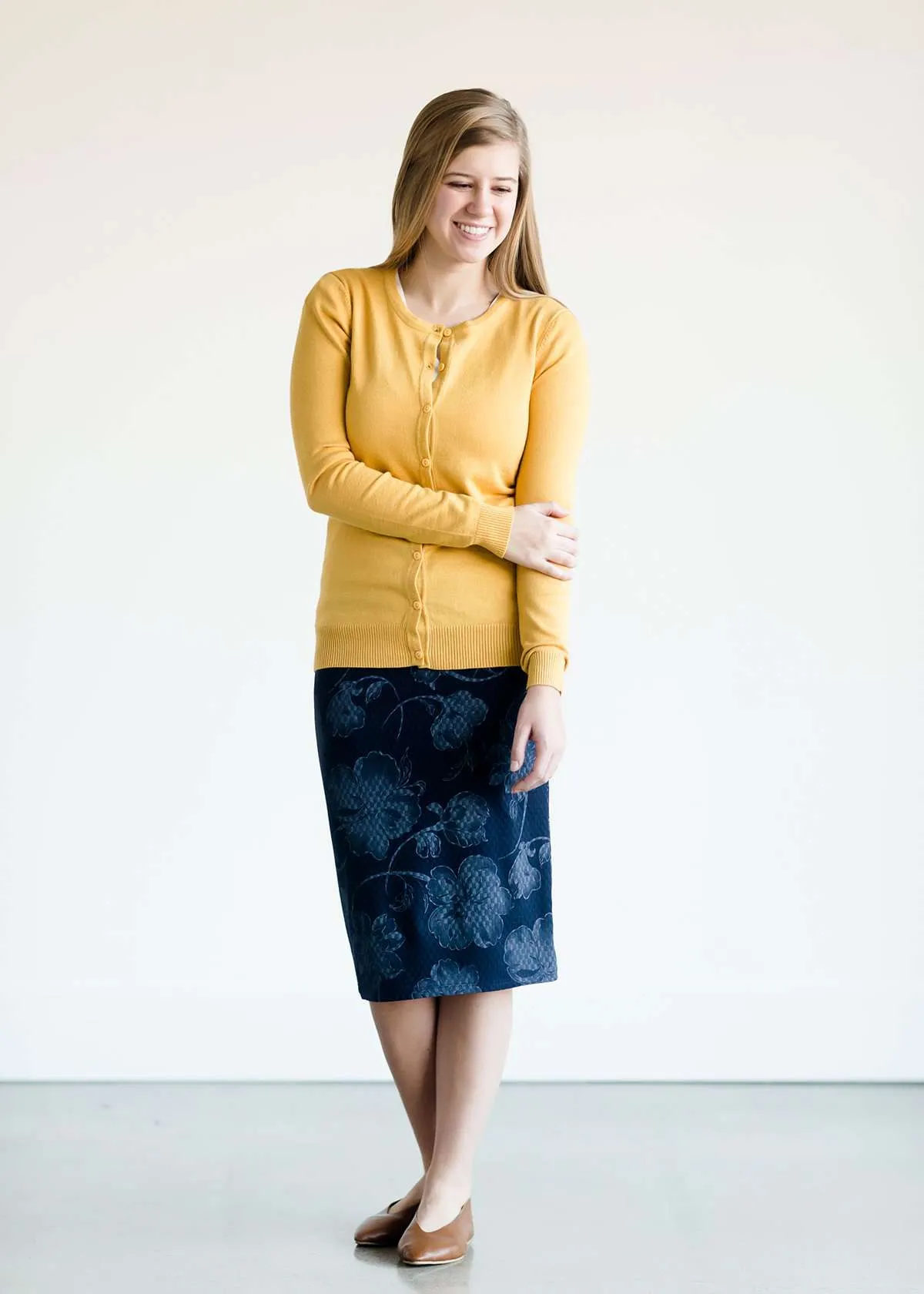 Woven Floral Stretch Skirt - FINAL SALE